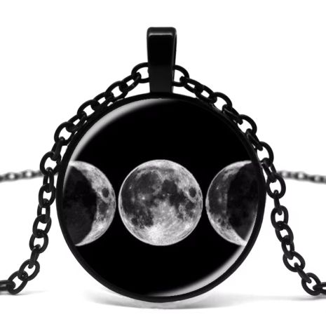 Кулон богини луны Викка пентаграмма подвеска тройная луна