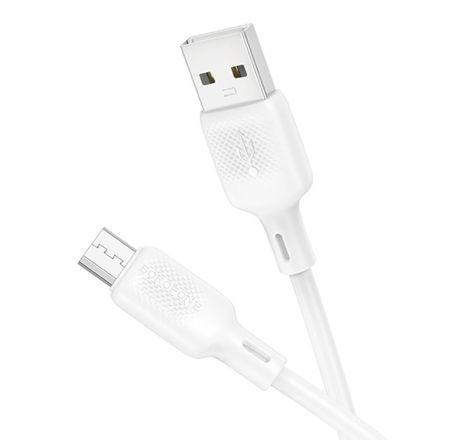 USB Borofone BX113 Silicone Micro 2.4A Білий