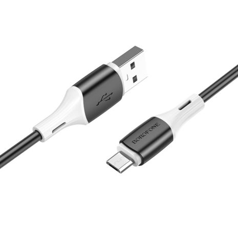 Кабель Borofone BX79 USB to MicroUSB 2.4A 1m черный