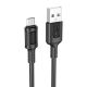 Кабель USB Borofone BX111, MicroUSB, 2.4A, 1m, Чорний