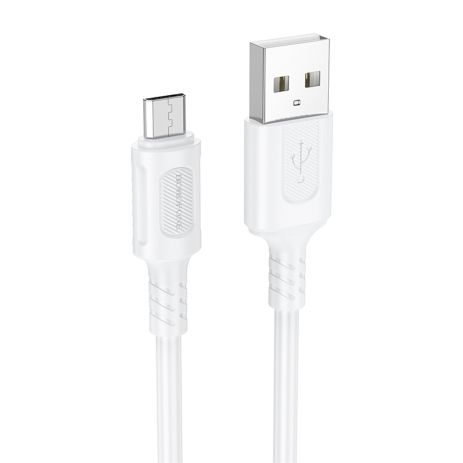 Кабель USB Borofone BX111, MicroUSB, 2.4A, 1m, Білий