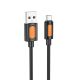 Кабель USB Borofone BX114, Silicone, MicroUSB, 2.4A, 1m, Чорний