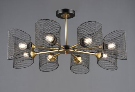 Люстра підвісна B N6685/8 на 8 плафонів Чорний+Мідь Люстра підвісна B N6685/8 на 8 плафонів Чорний+Мідь