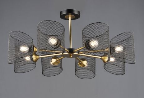 Люстра на 8 плафонов B N6685/8 Черный+Медь