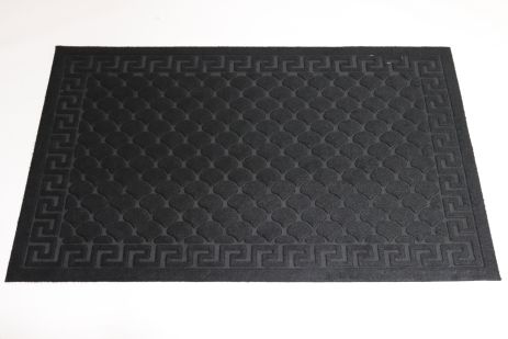 Килимок з тисненням 60*90 см текстильний на гумовій основі 1321/black