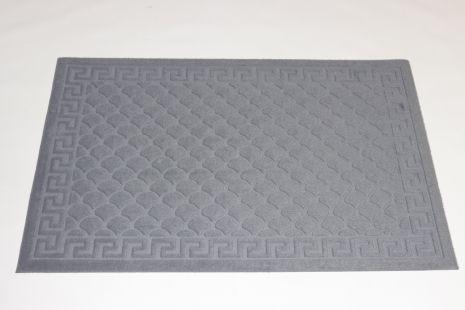 Килимок з тисненням 60*90 см текстильний на гумовій основі 1321/grey