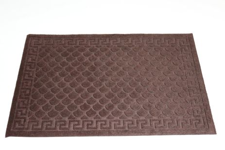 Килимок з тисненням 60*90 см текстильний на гумовій основі 1321/brown