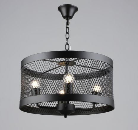 Люстра підвісна чорна металева в стилі лофт Sirius B S2459/4 BK