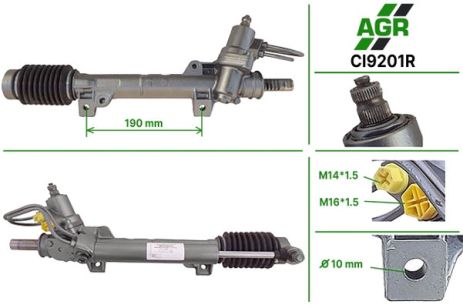 Рулевая рейка с ГУР, CITROEN Berlingo 1996-1998, CITROEN ZX 1991-1998, PEUGEOT Partner, AGR (CI9201R)