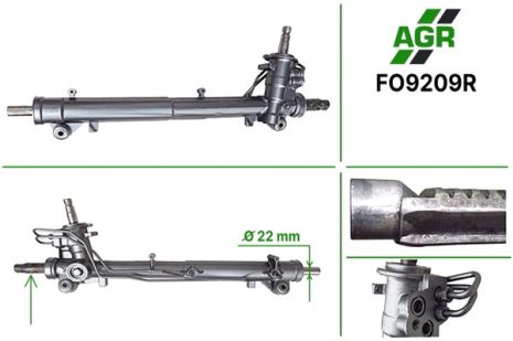 Рулевая рейка с ГУР, восстановленная, FORD FIESTA V (JH_, JD_) 01-09, FUSION (JU_) 02-09, AGR (FO9209R)