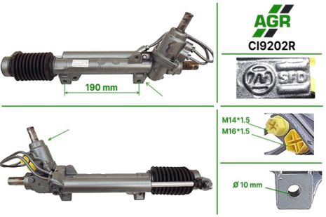 Рулевая рейка с ГУР, CITROEN Berlingo 1998-2002, PEUGEOT Partner 1998-2002, CITROEN X, AGR (CI9202R)