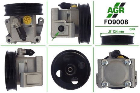 Насос ГУР с механическим приводом, новый, FORD FOCUS 1998-2004, AGR (FO9008)