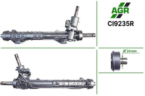 Рулевая рейка с ГУР, CITROEN Berlingo 2008-, PEUGEOT Partner 2008-, PEUGEOT 308 2007-, AGR (CI9235R)
