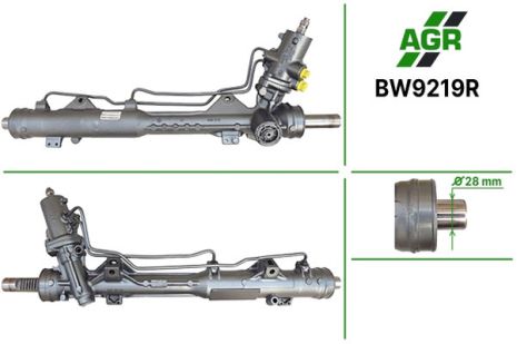 Рулевая рейка с ГУР, восстановленная, BMW 3 E-90 05-, AGR (BW9219R)