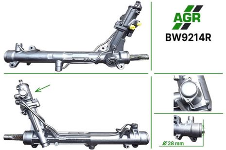 Рульова рейка з ГПК, відновлена, BMW 5 (E60) 03-10, AGR (BW9214R)