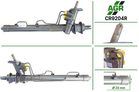 Рулевая рейка с ГУР, восстановленная, CHEVROLET Aveo 2007-, AGR (CR9204R)