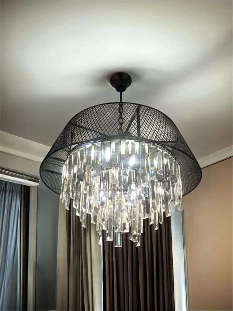 Подвесная хрустальная люстра в стиле лофт Sirius B S2452/4 BK