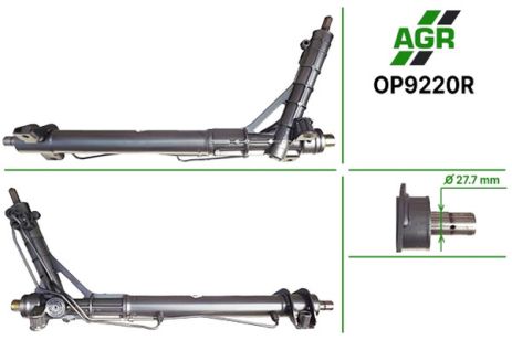 Рульова рейка з ГПК, відновлена, OPEL MOVANO 10-, RENAULT MASTER 10-, AGR (OP9220R)