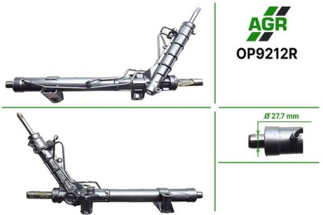 Рульова рейка з ГПК, NISSAN Primastar 2002-, OPEL Vivaro 2001-, RENAULT Trafic 2001-, AGR (OP9212R)