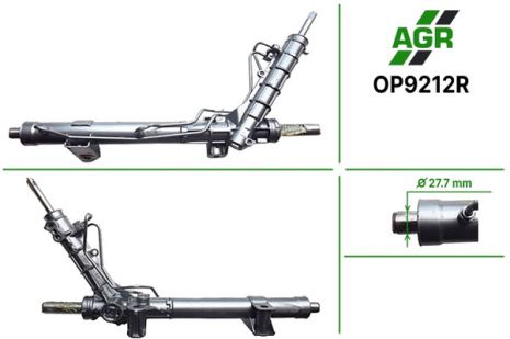 Рульова рейка з ГПК, NISSAN Primastar 2002-, OPEL Vivaro 2001-, RENAULT Trafic 2001-, AGR (OP9212R)