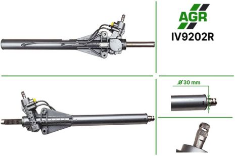 Рулевая рейка с ГУР, восстановленная, IVECO Daily 1996-1999, AGR (IV9202R)