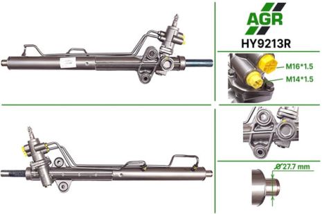 Рулевая рейка с ГУР, восстановленная, HYUNDAI H1 2002-, AGR (HY9213R)