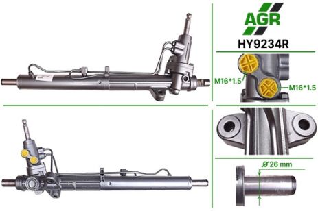 Рулевая рейка с ГУР, HYUNDAI SONATA 2010-, HYUNDAI AZERA 2011-, KIA CADENZA, KIA OPTIMA, AGR (HY9234R)