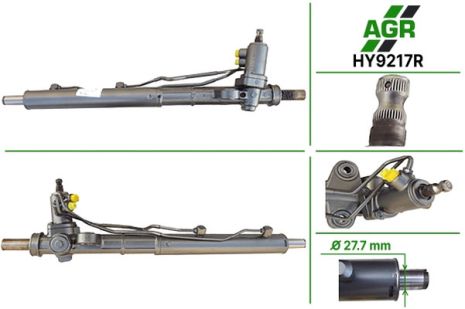 Рулевая рейка с ГУР, восстановленная, HYUNDAI SANTA FE 2006-2010, AGR (HY9217R)
