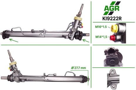 Рулевая рейка с ГУР, восстановленная, KIA CARNIVAL/GRAND CARNIVAL III (VQ) 06-, AGR (KI9222R)