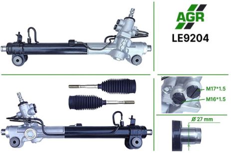 Рулевая рейка с ГУР, новая, LEXUS RX 03-07, TOYOTA HIGHLANDER 03-07, AGR (LE9204)