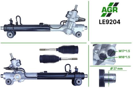 Рульова рейка з ГПК, нова, LEXUS RX 03-07, TOYOTA HIGHLANDER 03-07, AGR (LE9204)