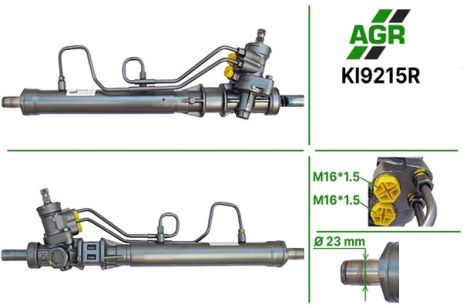 Рулевая рейка с ГУР, восстановленная, KIA RIO (DC_) 00-05, AGR (KI9215R)