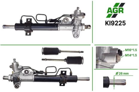 Рулевая рейка с ГУР, HYUNDAI COUPE (GK) 01-09, ELANTRA (XD) 00-06, Седан ELANTRA (XD) 00-06, AGR (KI9225)