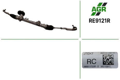 Рулевая рейка без УР, восстановленная, RENAULT CLIO 2020-, AGR (RE9121R)