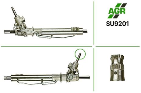 Рульова рейка з ГПК, нова, SUBARU IMPREZA 95-00, SUBAR LEGACY 98-03, AGR (SU9201)