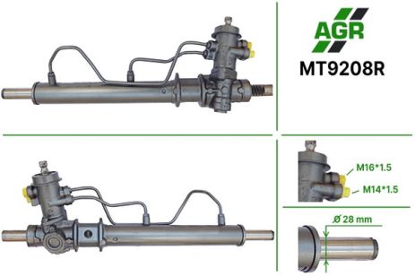 Рулевая рейка с ГУР, восстановленная, MITSUBISHI LANCER 92-00, AGR (MT9208R)