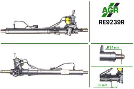 Рульова рейка з ГПК, відновлена, RENAULT Megane 1996-2003 SMI-KOYO, AGR (RE9239R)