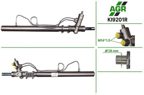 Рулевая рейка с ГУР, восстановленная, KIA Carnival 1 99-01, AGR (KI9201R)