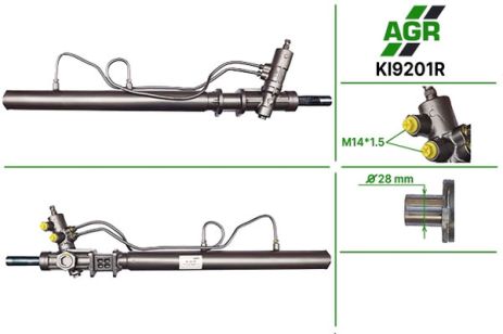 Рулевая рейка с ГУР, восстановленная, KIA Carnival 1 99-01, AGR (KI9201R)