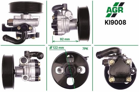 Насос ГУР с механическим приводом, новый, KIA SORENTO I (JC) 02-, AGR (KI9008)