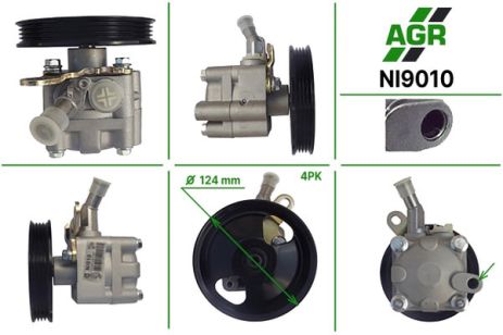 Насос ГПК з механічним приводом, NISSAN ALMERA II (N16) 00-, ALMERA II Hatchback (N16) 00-, PRI, AGR (NI9010)