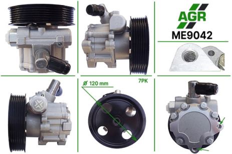 Насос ГПК з механічним приводом, MERCEDES-BENZ CLK 05-09, CLK 05-10, GL-CLASS 06-09, M-CLASS 05, AGR (ME9042)