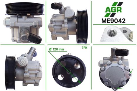 Насос ГУР с механическим приводом, MERCEDES-BENZ CLK 05-09, CLK 05-10, GL-CLASS 06-09, M-CLASS 05, AGR (ME9042