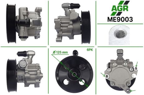 Насос ГПК з механічним приводом, MERCEDES C W 203 2000-2007, MERCEDES E W 210 1995-2002, MERCED, AGR (ME9003) Насос ГПК з механічним приводом, MERCEDES C W 203 2000-2007, MERCEDES E W 210 1995-2002, MERCED, AGR (ME9003)