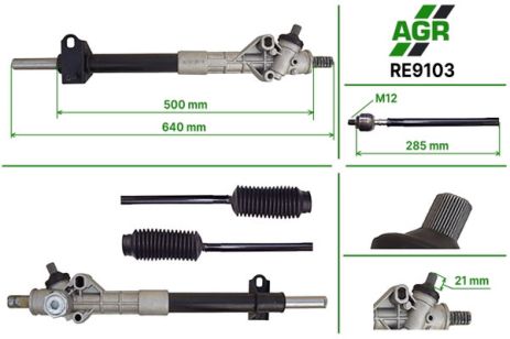 Рульова рейка без ПК, нова, RENAULT TRAFIC 80-01, AGR (RE9103) Рульова рейка без ПК, нова, RENAULT TRAFIC 80-01, AGR (RE9103)