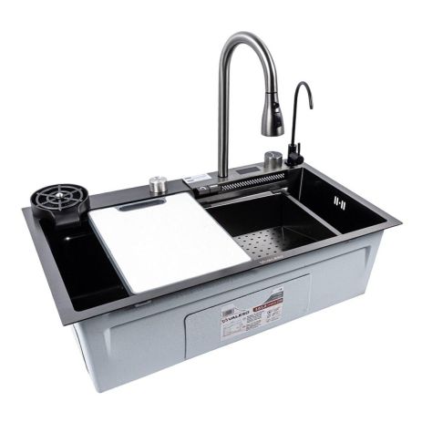 Ручная кухонная мойка Platinum из нержавеющей стали