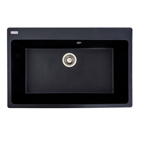 Кухонная гранитная мойка VALESO BOGEMA 7850 матовая Черный металлик