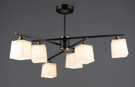 Декоративна люстра на 6 плафонів B N6668/6 BK+COP