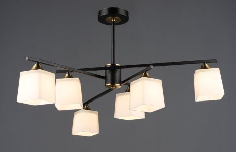 Декоративна люстра на 6 плафонів B N6668/6 BK+COP Декоративна люстра на 6 плафонів B N6668/6 BK+COP