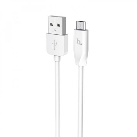 USB Cable Hoco X1 Rapid MicroUSB 2.1A White 1m